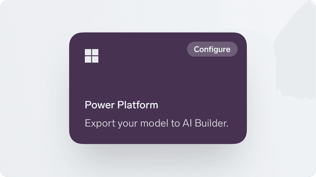 You can now export your model to Power Platform